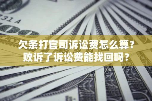 北京欠条打官司诉讼费怎么算？败诉了诉讼费能找回吗？